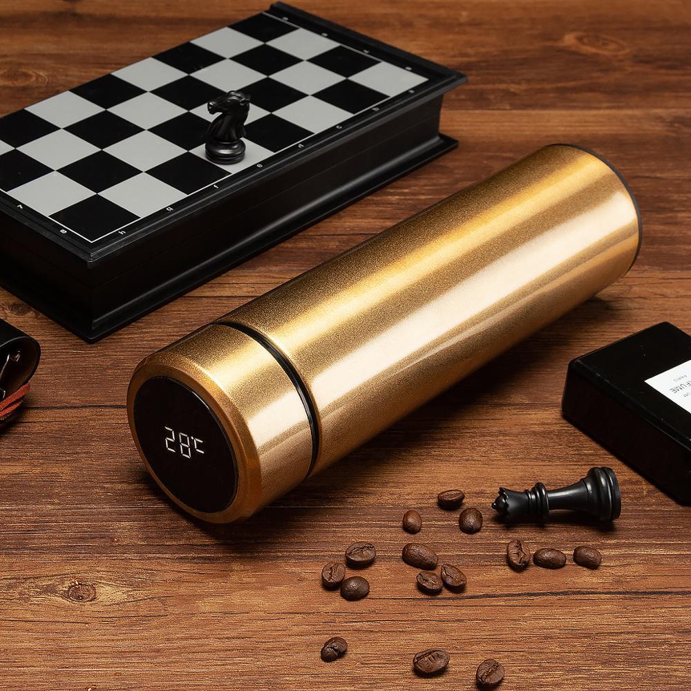 Logo Tùy Chỉnh Thông Minh Chân Không Bình Đèn Led Hiển Thị Nhiệt Độ Cà Phê Bình Nước Tumbler Rò Rỉ Không Thấm Nước