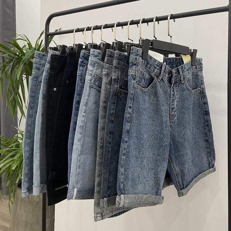 Quần Short Jeans Nam , Quần Đùi Nam Chất Jeans Màu Xanh Đá - Màu Đen - Peaceout Studios