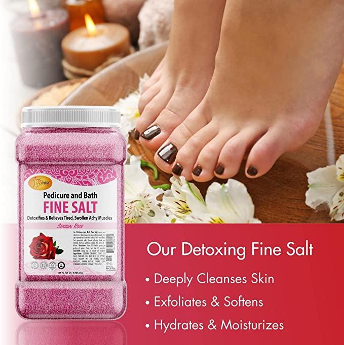 Muối tắm Pedi Bath Fine Salt mùi Hoa Hồng 3785 ml