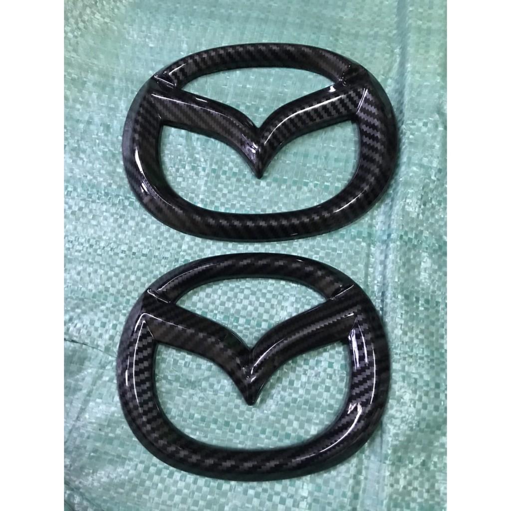 Ốp tay mở cốp, logo xe Mazda CX5 2018-2023 carbon cao cấp