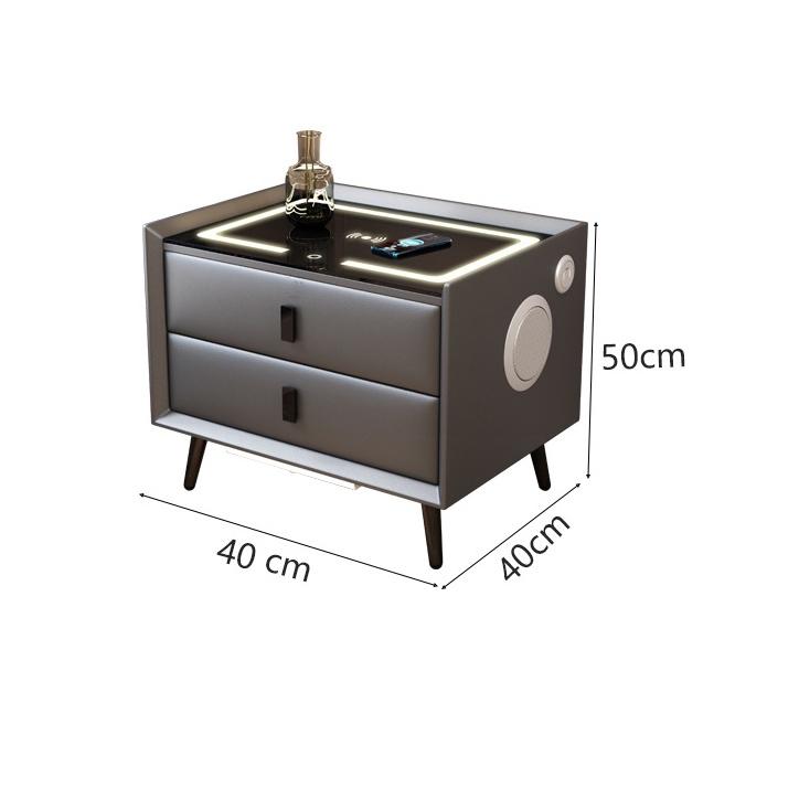 Tủ đầu giường thông minh Có Vân Tay Smarthome Leather Italy