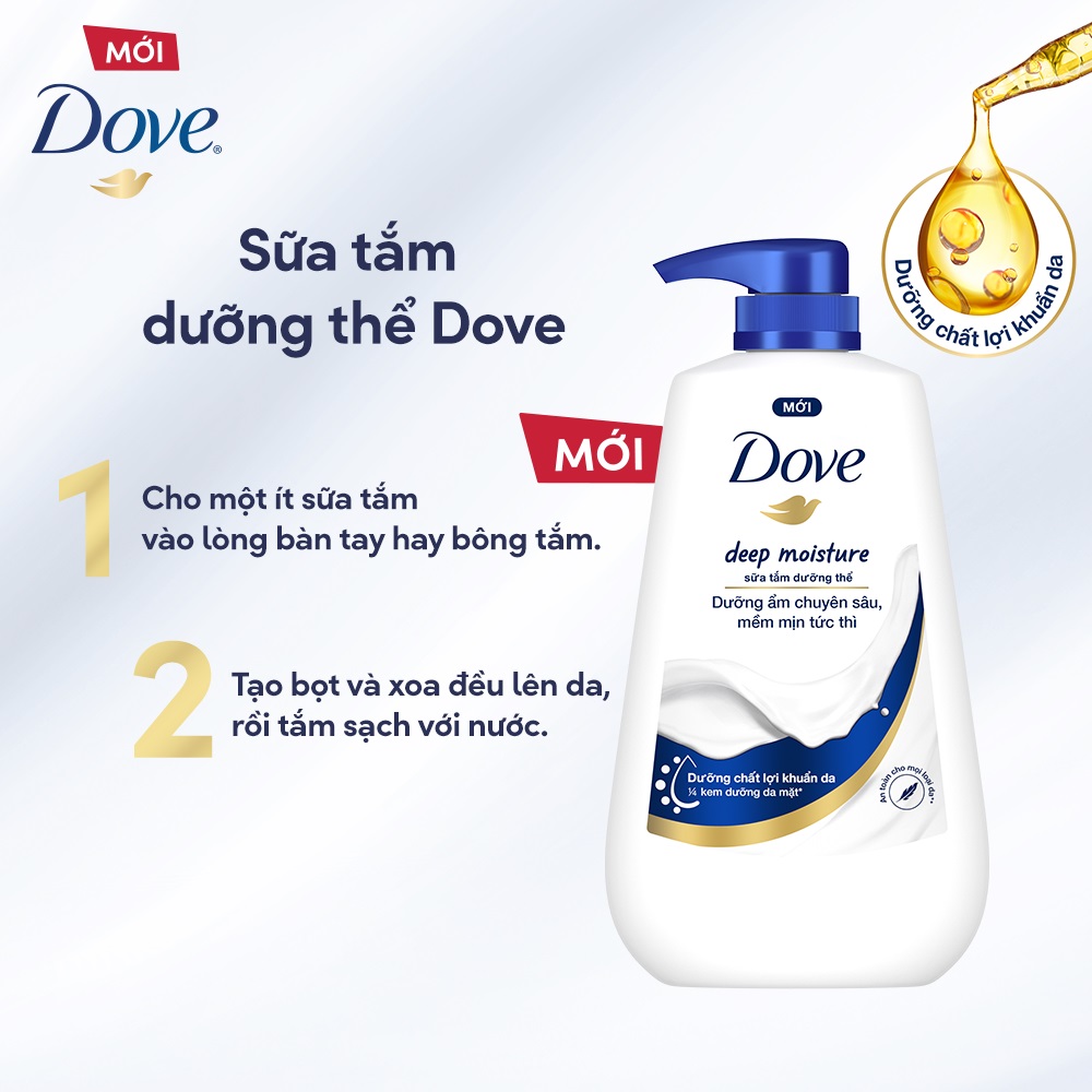 Sữa Tắm Dove Dưỡng Thể Chuyên Sâu Deep Moisture 500g