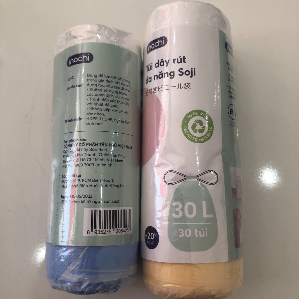 Cuộn 30 Túi dây rút đa năng Inochi soji 20L-30L