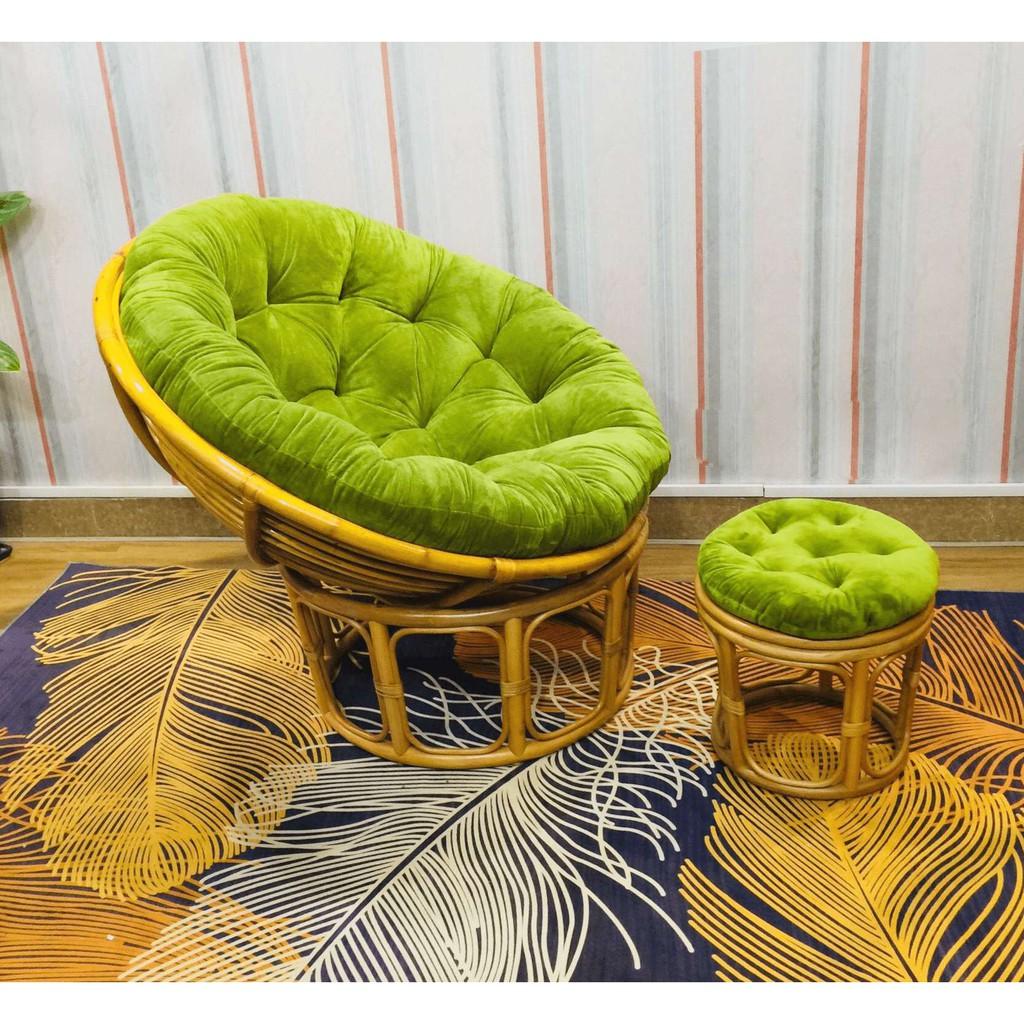 Ghế mây thư giãn PAPASAN 1 mét cao cấp HOME MÂY chất liệu mây chắc chắn (Tự chọn màu)