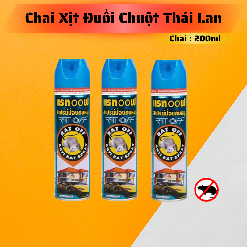 Combo 3 Chai Xịt Đuổi Chuột Thái Lan 200ml