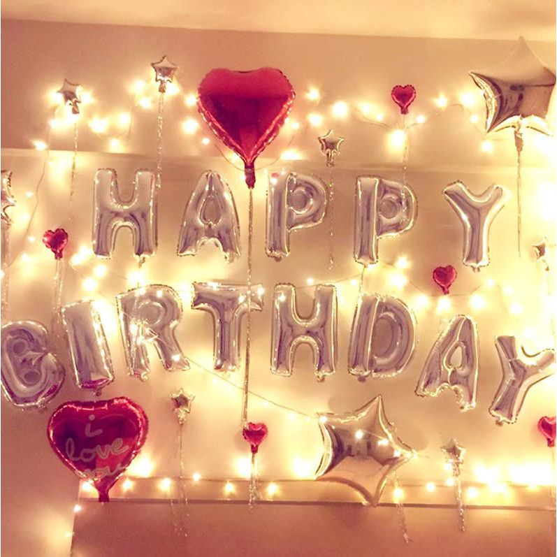Set Bóng Chữ HAPPY BIRTHDAY- Nhiều Màu Sắc - Giao Màu Ngẫu Nhiên