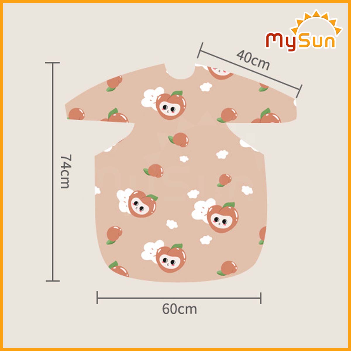 Áo yếm ăn dặm chống thấm Silicone cho bé gái, trai dài tay choàng ghế ăn dặm MySun DeliBib