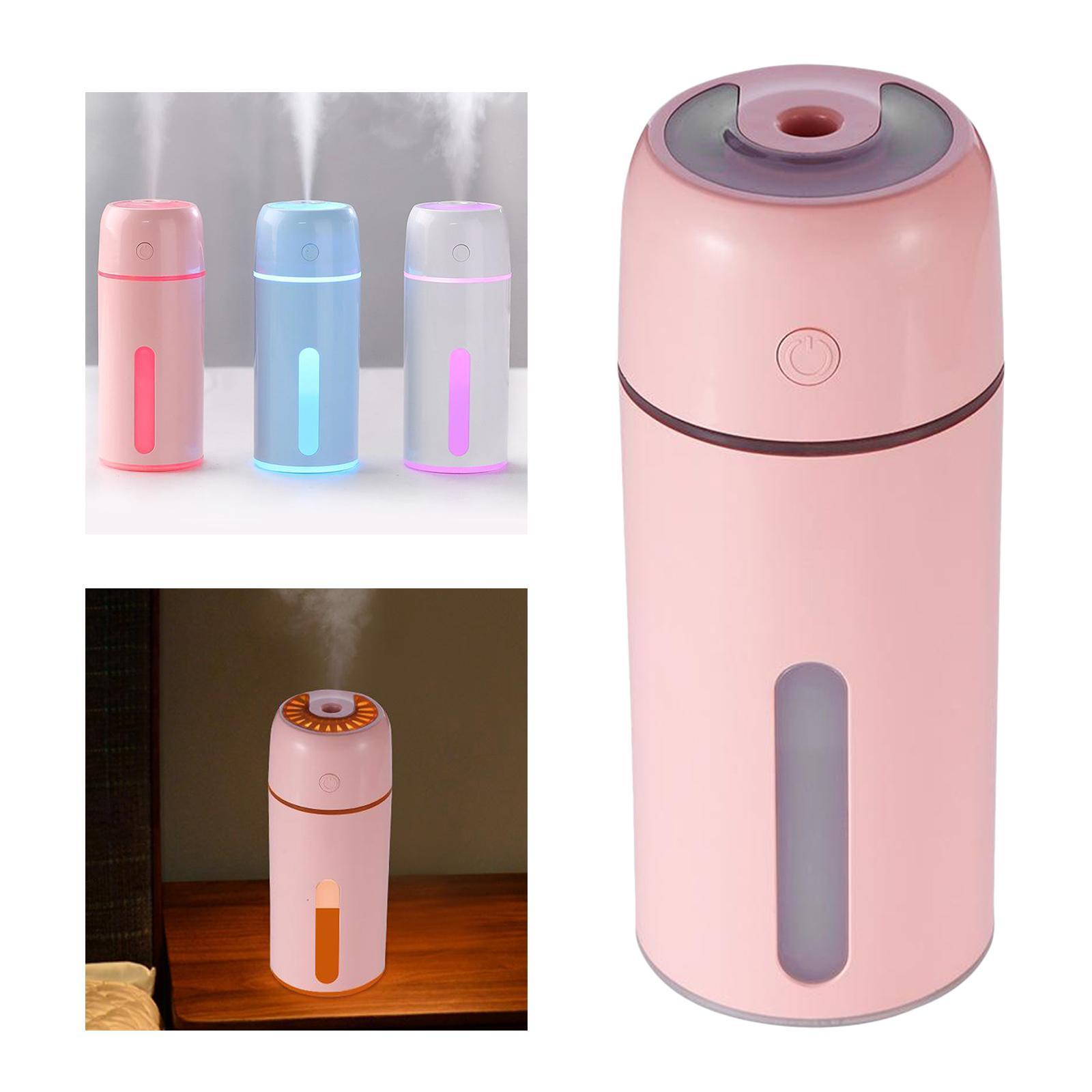 Electric Air Diffuser USB Humidifier LED Night Light Up Home Purifier Pink