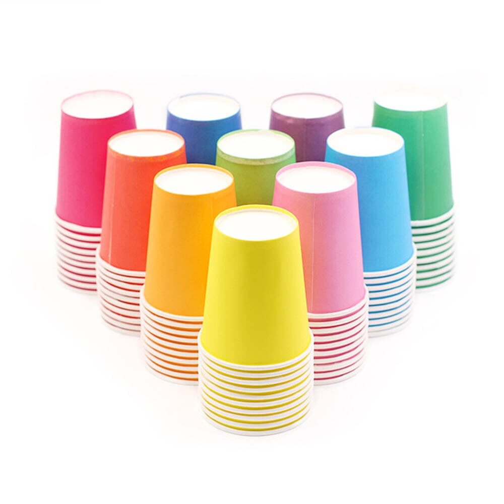 Set 25 cốc giấy màu sắc Maruki 205ml