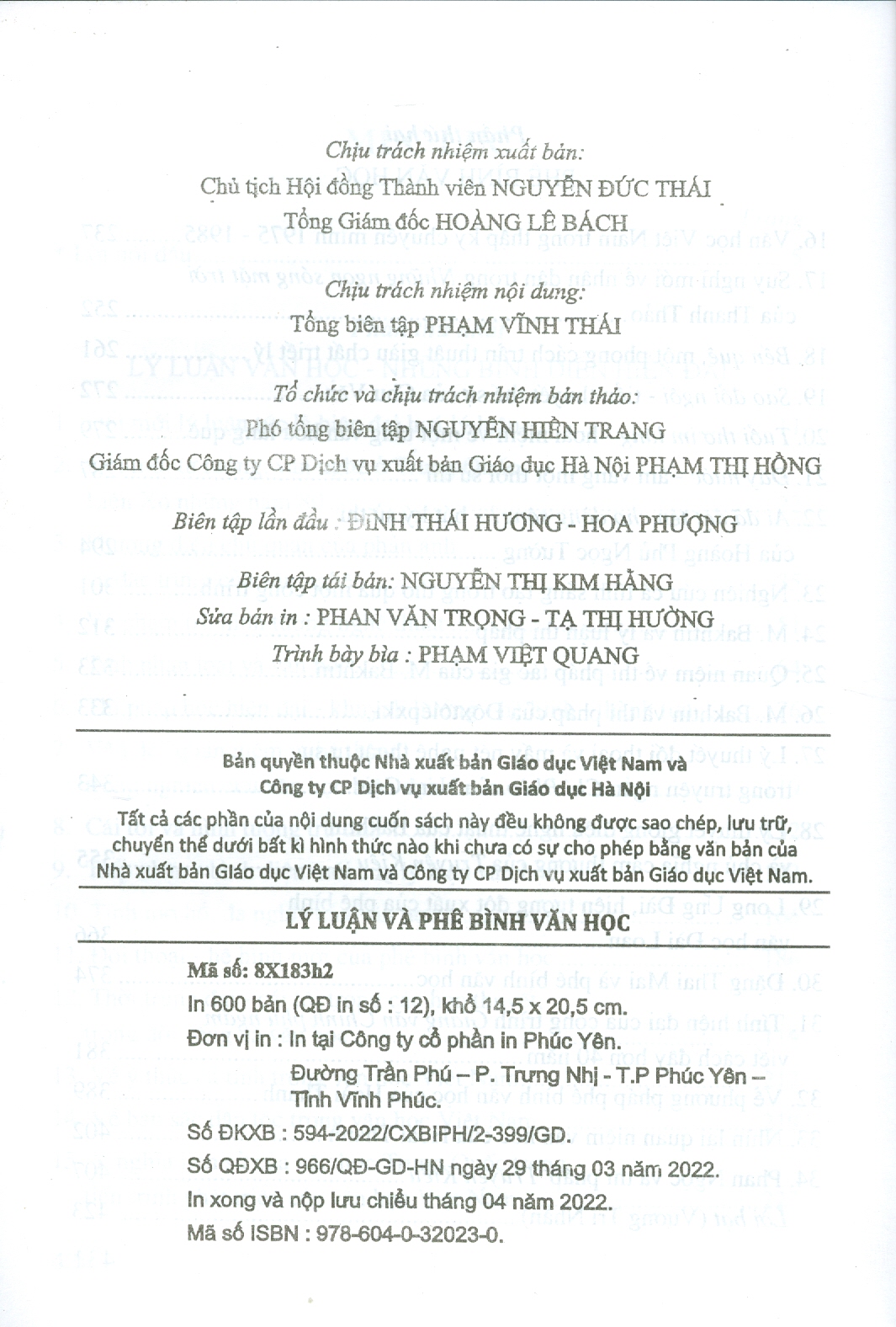 Lý Luận Và Phê Bình Văn Học (Những vấn đề và quan niệm hiện đại) - Tái bản lần thứ sáu năm 2023