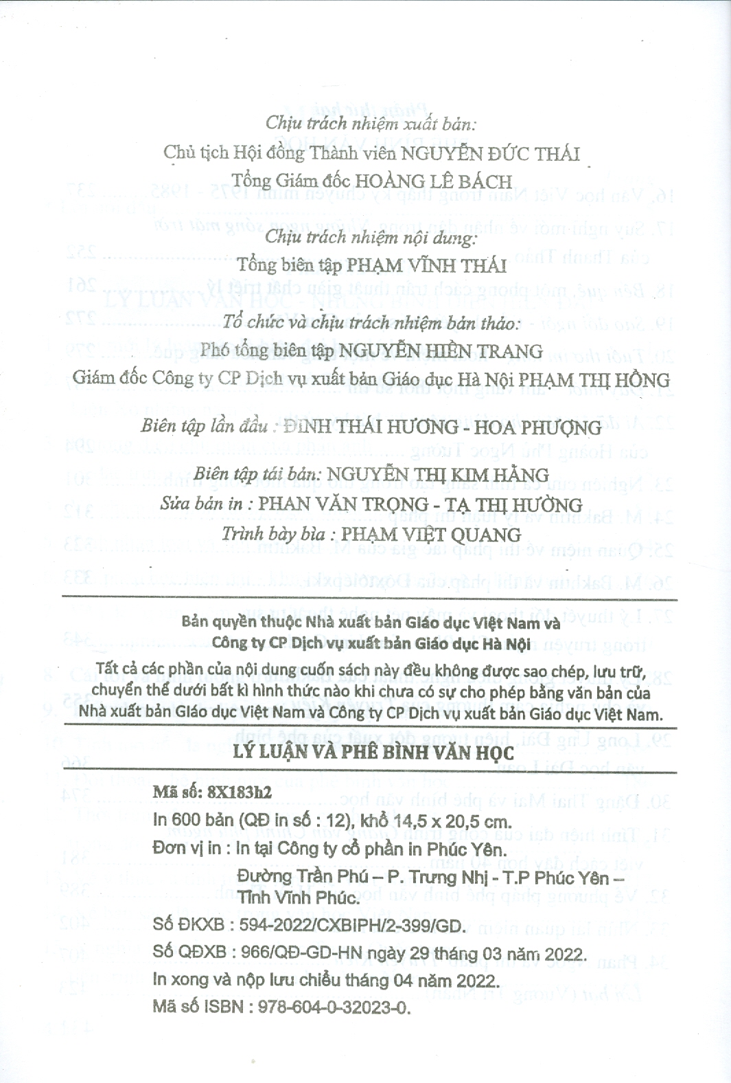 Lý Luận Và Phê Bình Văn Học (Những vấn đề và quan niệm hiện đại) - Tái bản lần thứ sáu năm 2023