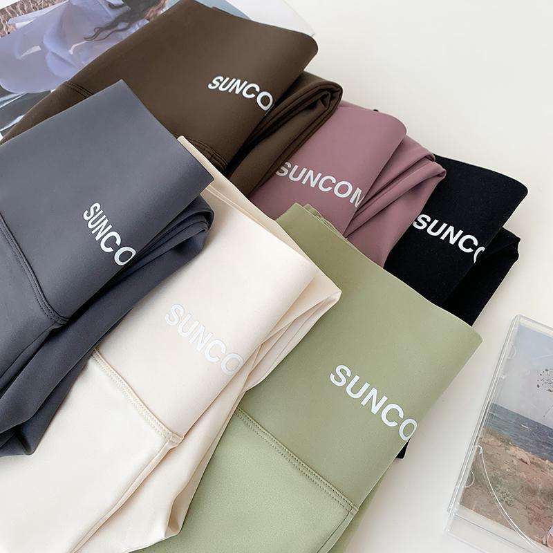 Quần tập yoga cạp cao Quần legging dài vừa vặn Quần bó thể thao giảm béo cho nữ Nâng mông Quần legging thể dục Quần legging nhung ấm áp Color: New Yellow Size: M