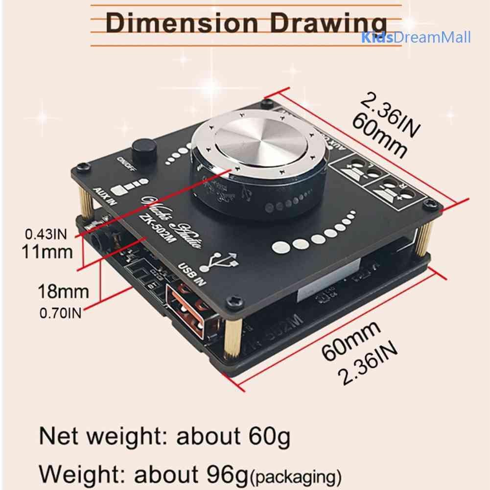 Mới Mạch Khuếch Đại Âm Thanh ZK-502M Mini Bluetooth 5.0 50WX2