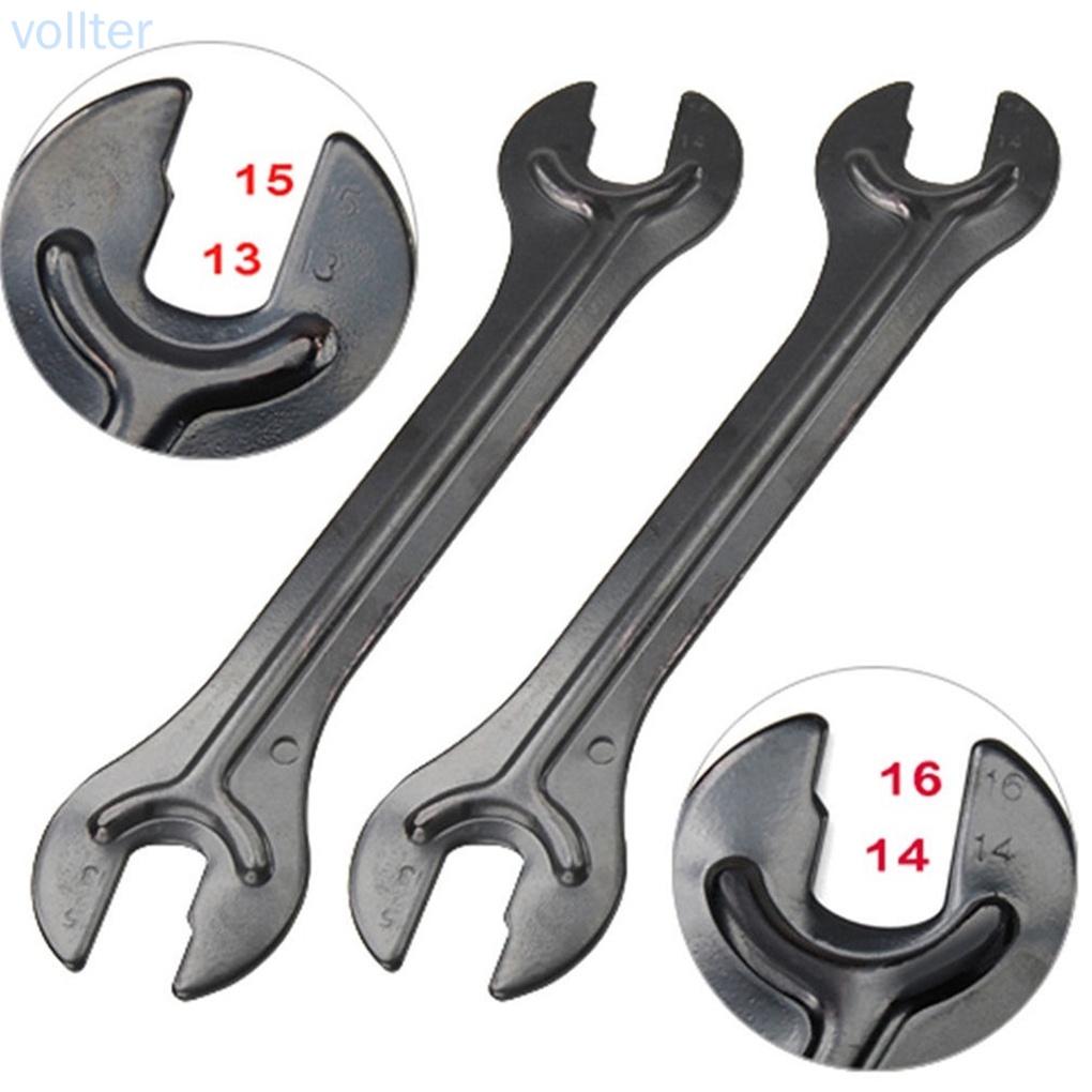2pcs Bike Wheel Hub Wrench Bicycle Hub Cone Steel Dual Open-end Spanner Bicycle Repair Tool -VOLLTER