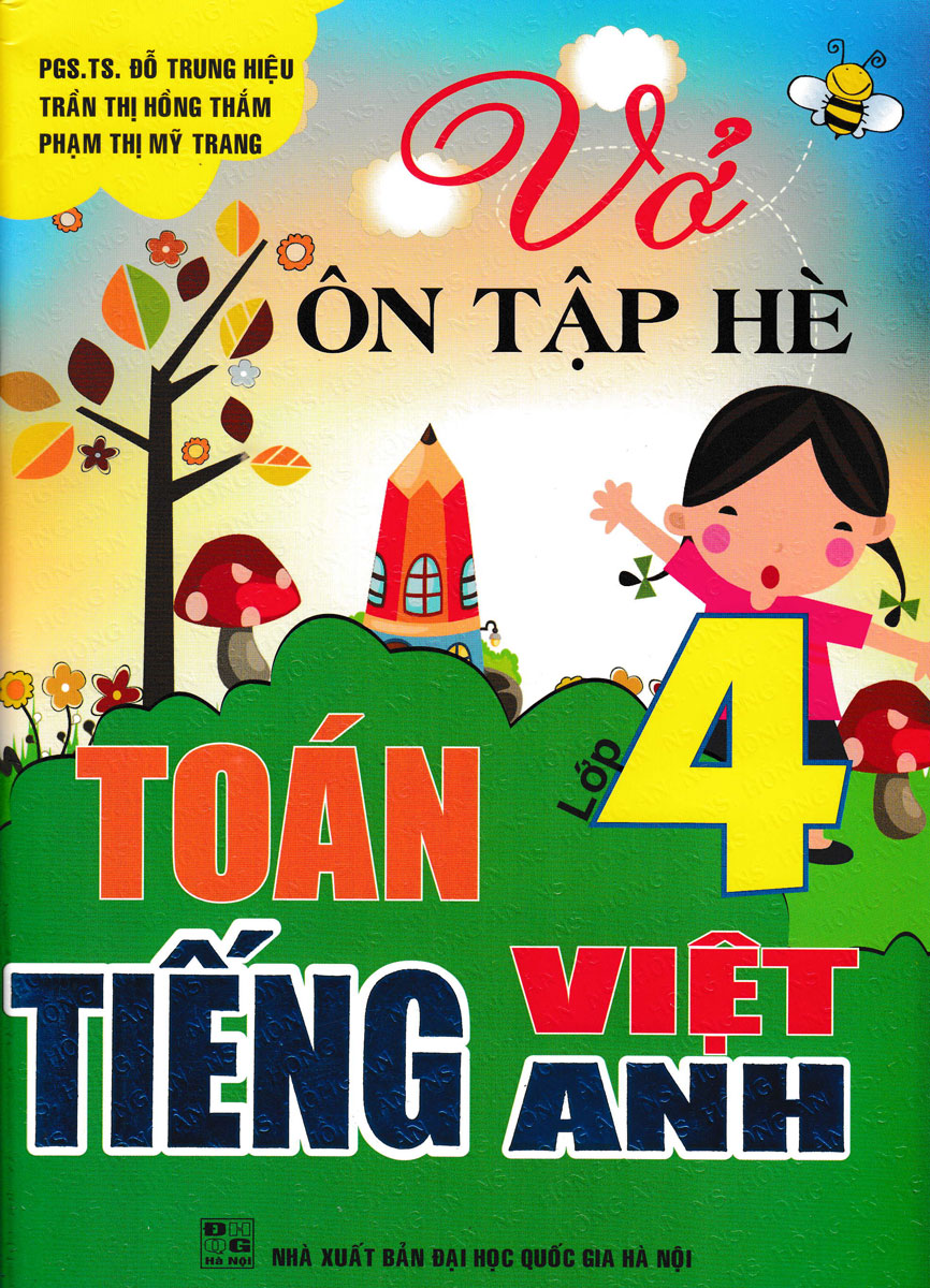 Combo Vở Ôn Tập Hè Toán - Tiếng Việt - Tiếng Anh Tiểu Học (Bộ 5 Cuốn)