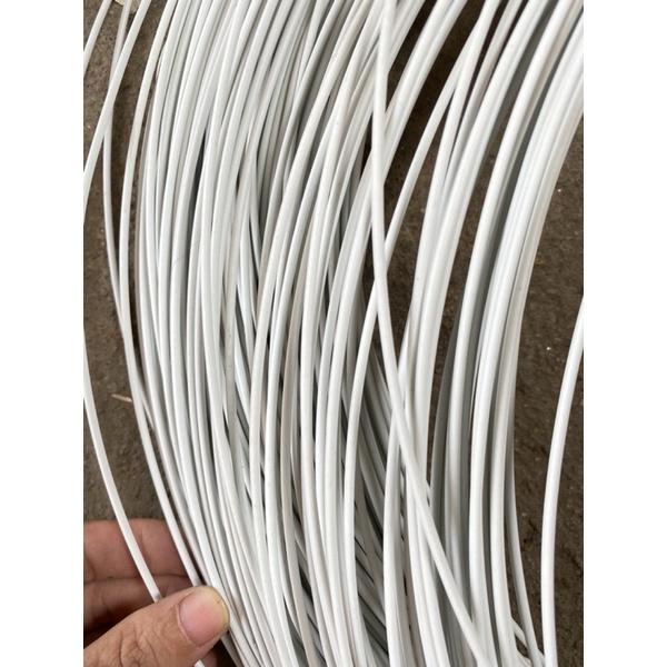 1 Mét dây thép bọc nhựa màu trắng loại 2,5 li không rỉ- hàng tốt, chất lượng