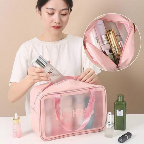 Set 3 Túi Đựng Mỹ Phẩm Du Lịch Đựng Đồ Trang Điểm Sang Trọng Washbag Trong Suốt Chống Nước Tiện Dụng