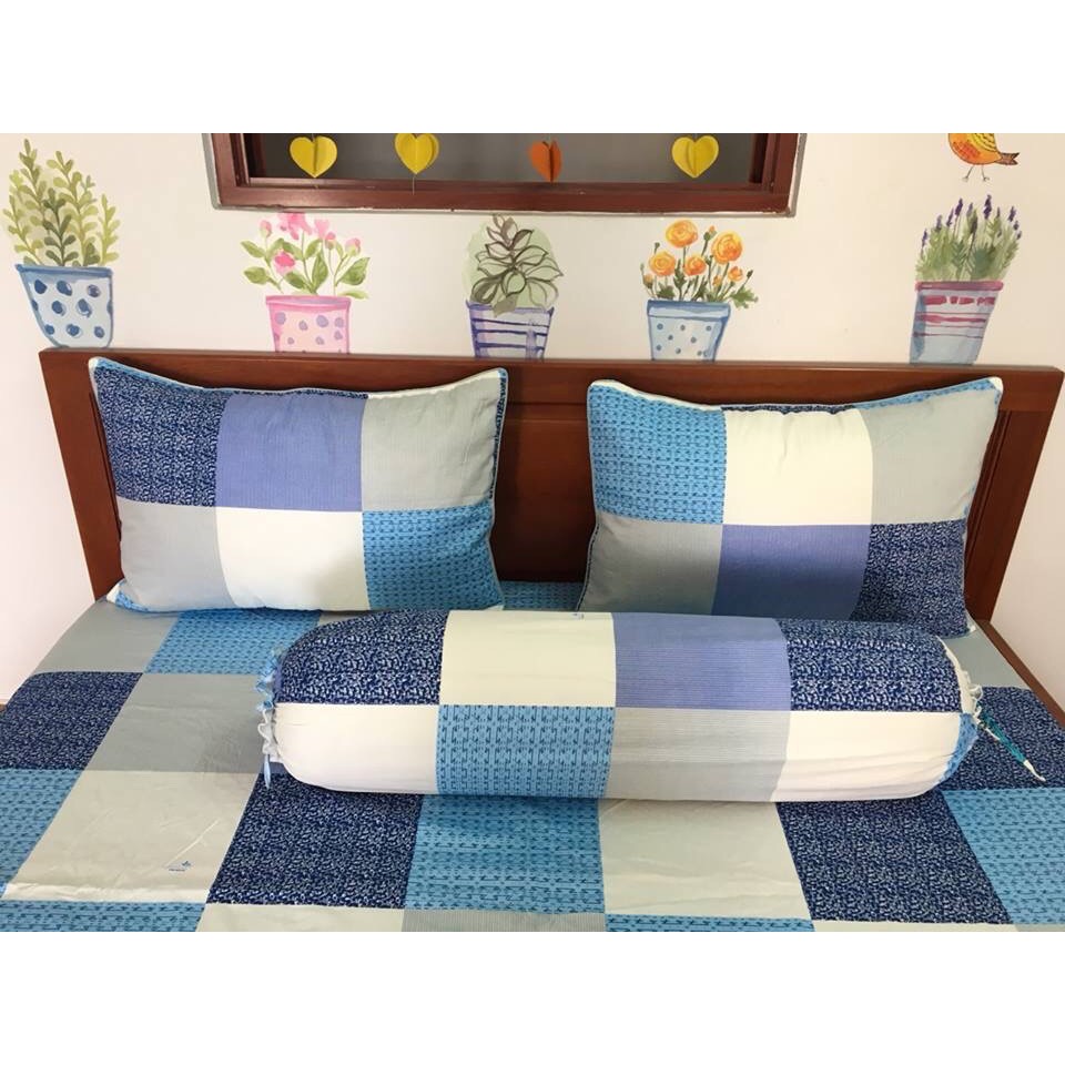 Áo Gối Nằm 50 x 70cm Cotton May Từ Vải Cotton Thắng Lợi Mẫu Kẻ Sọc ( giao ngẫu nhiên sọc )