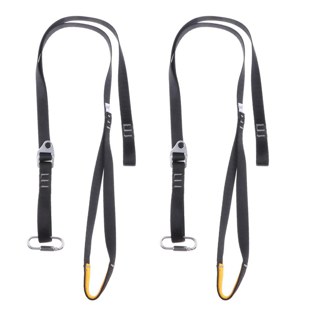 2 Pieces Climbing Aider Ascender Loop Lightweight for Rock Climbing Rescue Foot Ascender Starp Sling Ascending Loop