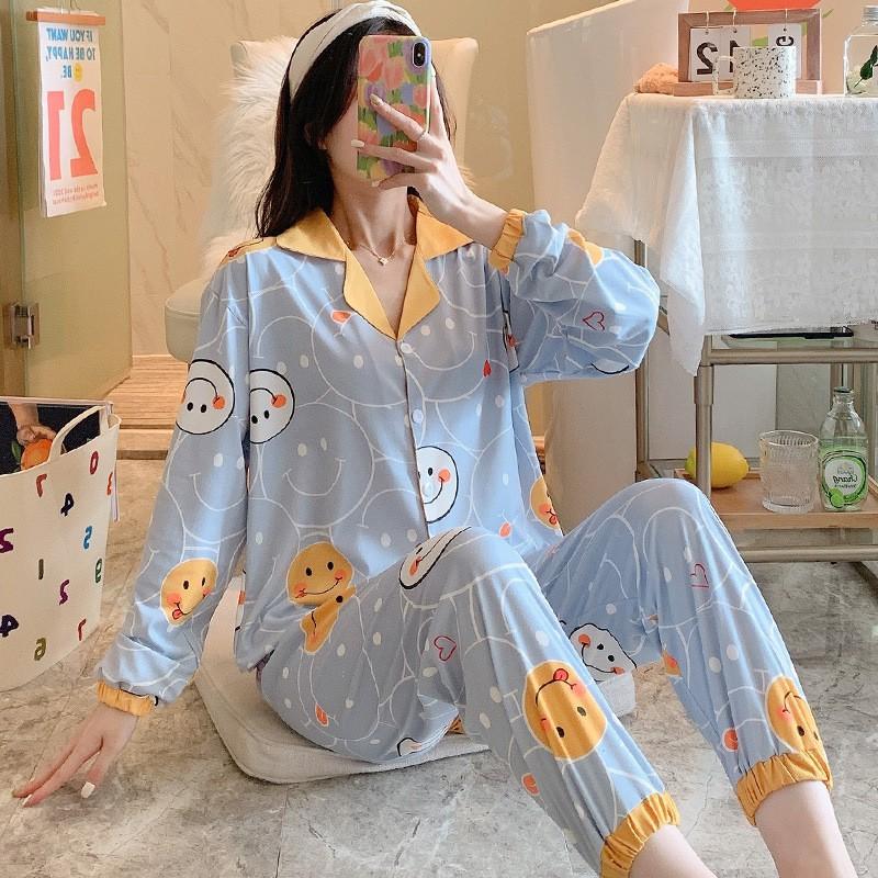 Pijama - Bộ Ngủ Nữ Áo Dài Quần Dài Nhiều Màu Họa Tiết Dễ Thương DDCP04