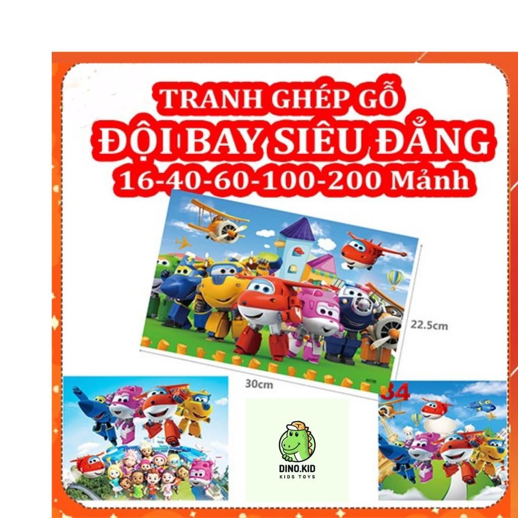 Tranh Xếp Hình Đội Bay Siêu Đẳng Super Wings 9 16 40 60 100 200 Mảnh Ghép Hình Xếp Hình Cho Bé