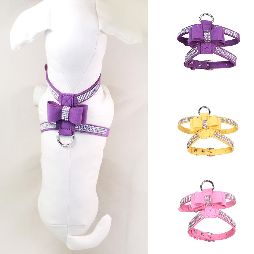 Puppy Adjustable Chest Strap Belt Harness Dog Walking Vest Harness Purple L