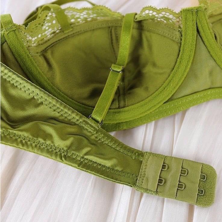 Set đồ lót mút mỏng loại 1 đệm mỏng có gọng-Bộ đồ lót nữ lụa satin,nâng đẩy ngực,căng tròn vòng 1 sexy,viền ren xinh xắn