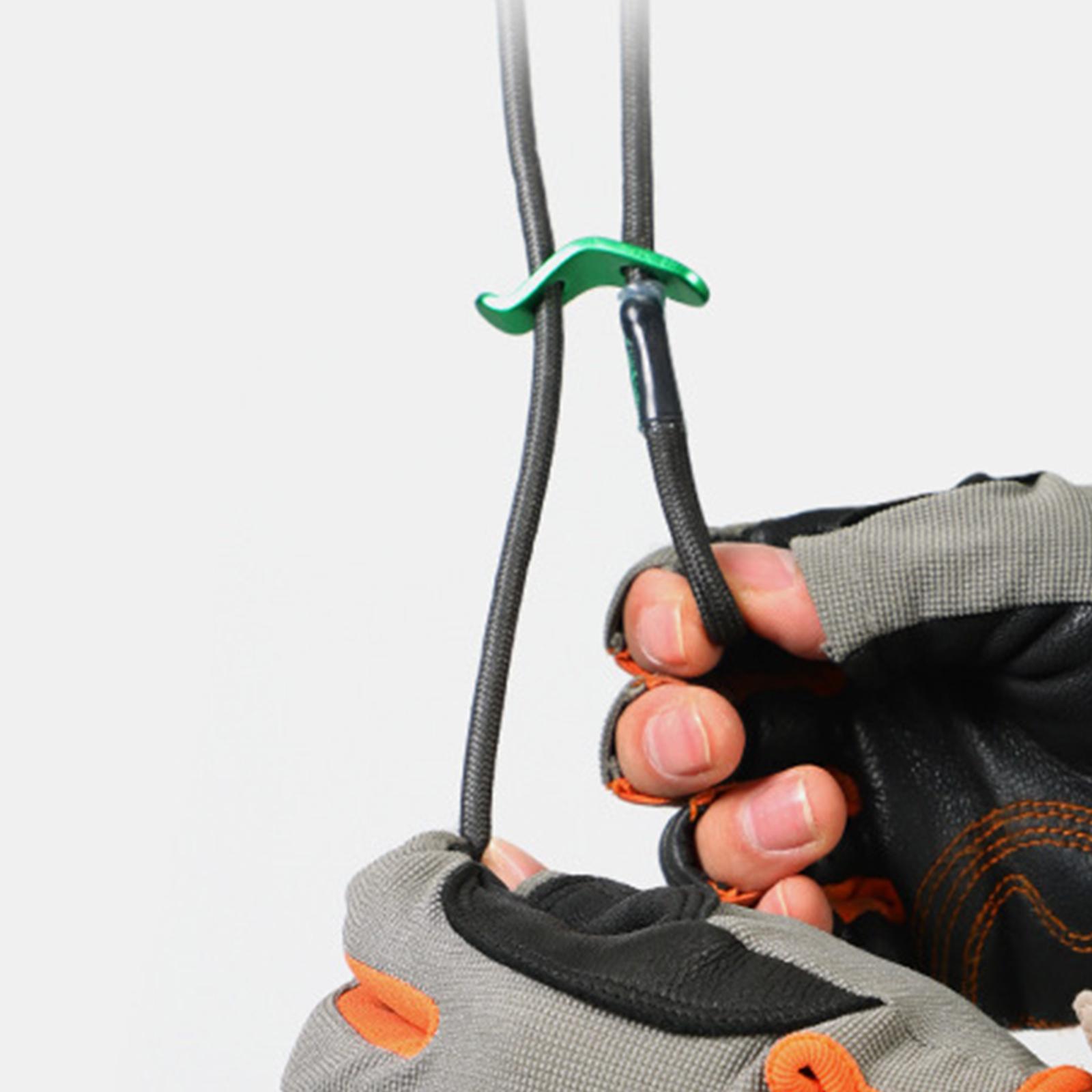Climbing Ascender , Adjustable Rappelling Descender Foot Loop Ascender with Carabiner for Caving Working Adventure Arborist Climbing