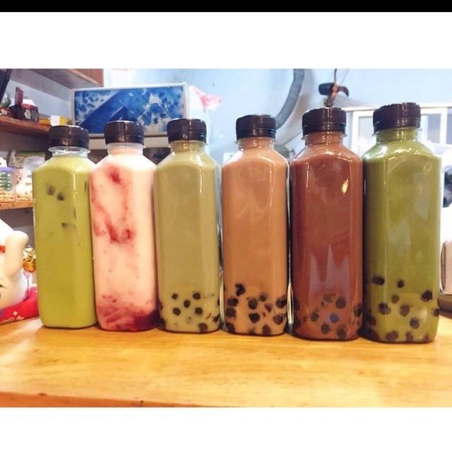 10 Chai nhựa vuông 330ml kèm nắp nhựa đen
