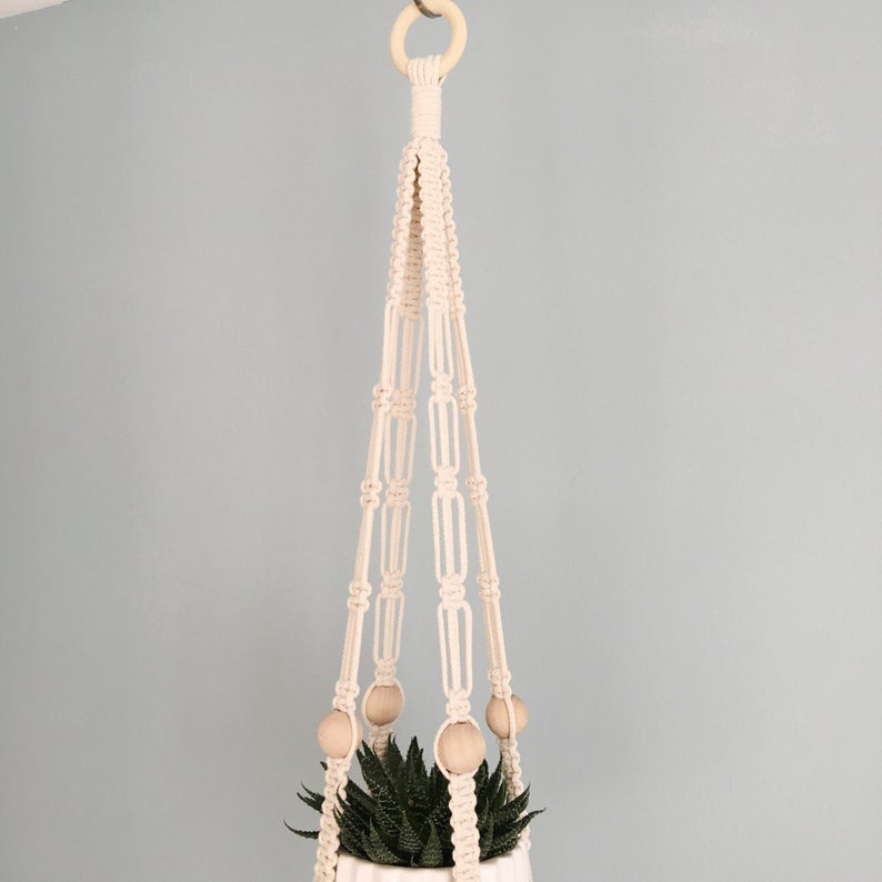 Dây Treo Tường Trang Trí Chậu Cây Cảnh Macrame. Sản phẩm Handmade Nghệ Thuật, Sử Dụng Trang Trí Nhà Cửa, Quán Cafe,Homesaty, Quà Tặng Ý Nghĩa. DT515