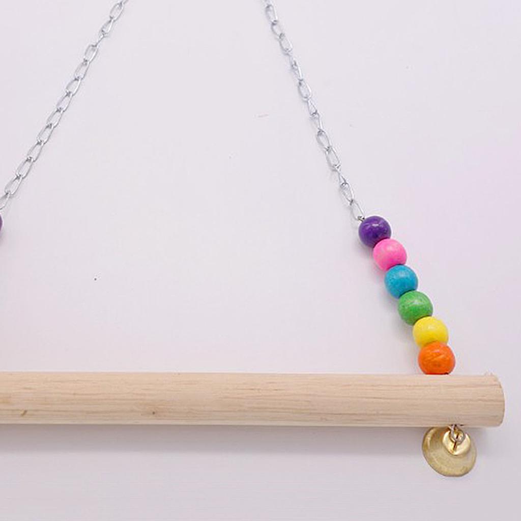 Pet Chicken Swing Toys Wooden Birds Stand Perch Parrot Chew Toys for Hens Large Bird Parrot Macaw Training