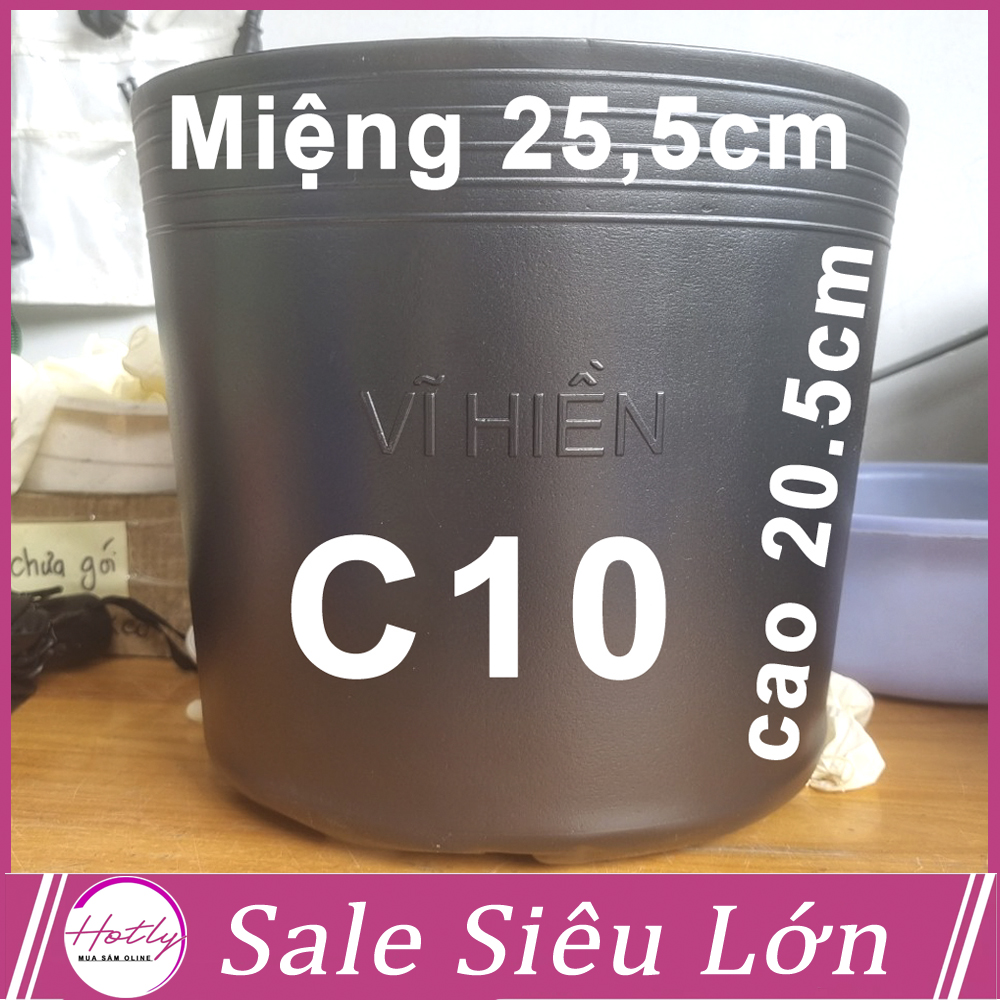 50 Chậu 25x21x21cm nhựa PE dẻo trồng cây bền từ 5 đến 10 năm-0277105
