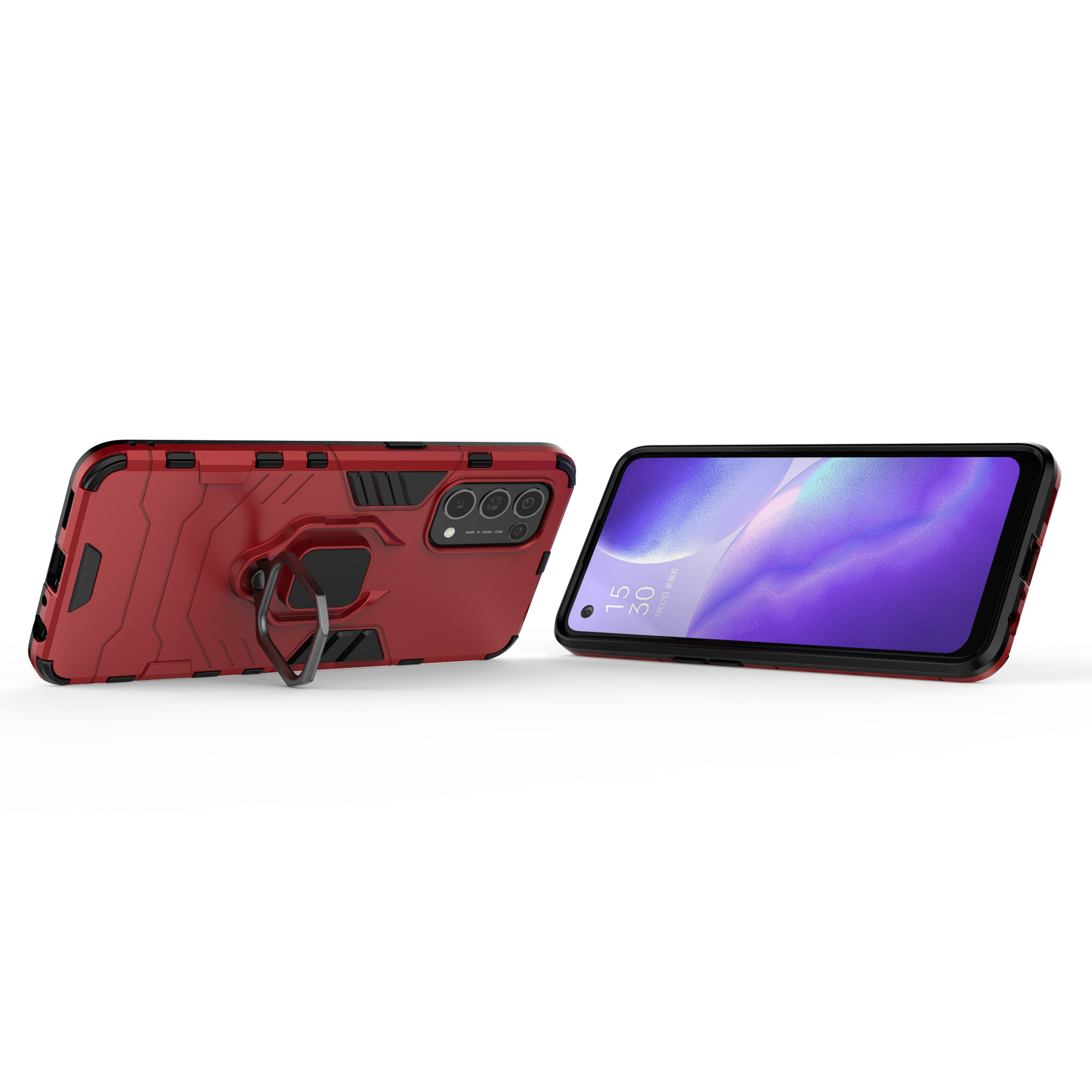 Ốp lưng dành cho OPPO RENO5 Iron Man iRing Nhựa PC cứng viền dẻo chống sốc cao cấp