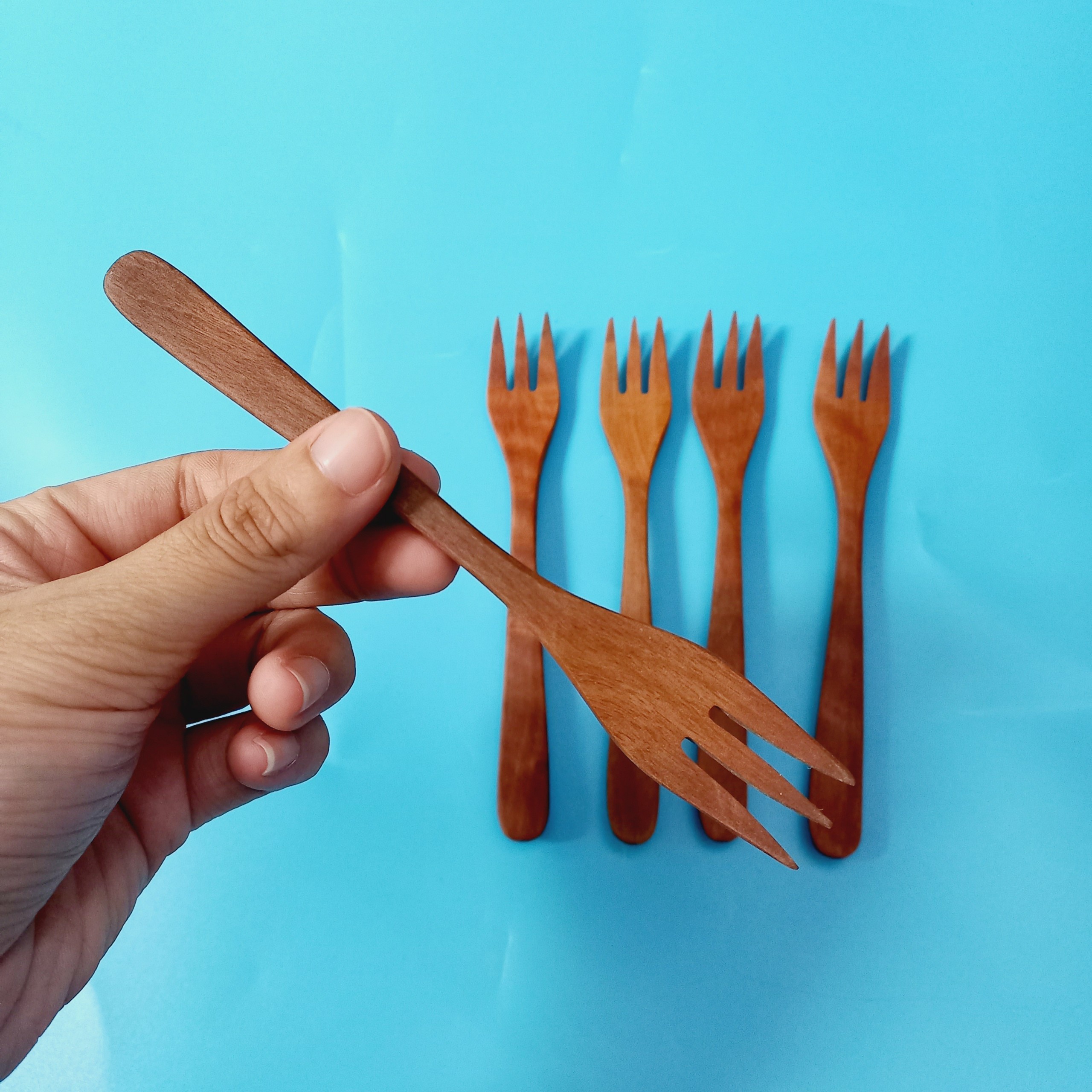 Nĩa Gỗ Ăn Trái Cây Nhỏ Xinh 14.5cm Nĩa Gỗ Decor Của Vitrapro