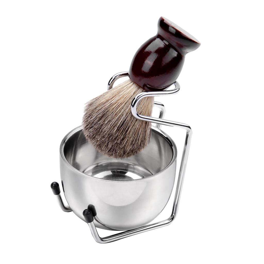 Mens Shaving Kit Shaving Holder Stand Shaving Brush Soap Bowl