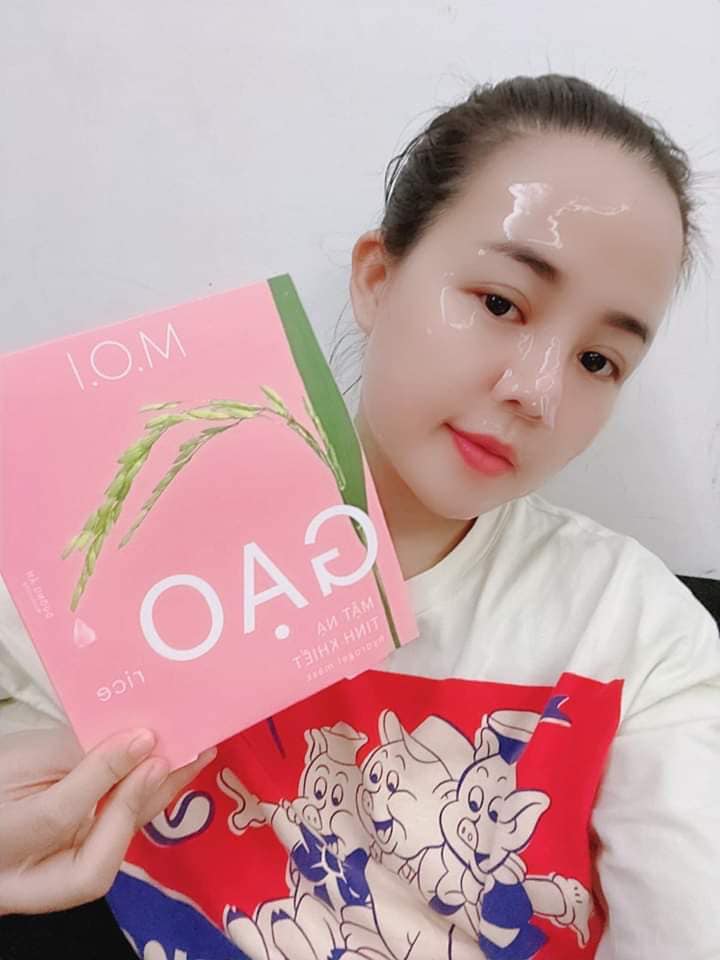 Combo 3 hộp Mặt Nạ Gạo Trong Suốt M.O.I RICE HYDROGEL MASKS Hồ Ngọc Hà (3 Miếng/Hộp)