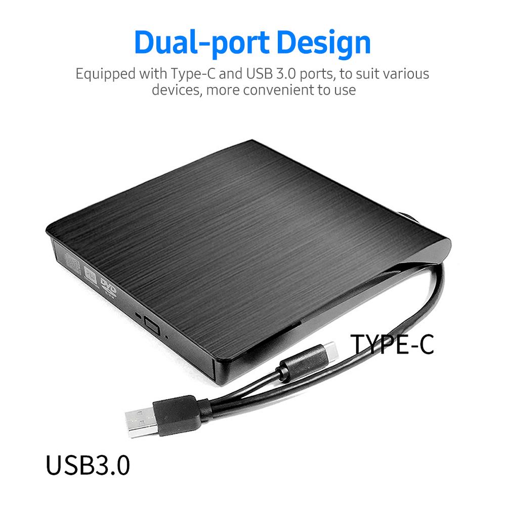 Ổ đĩa quang ngoài siêu mỏng Đầu CD / DVD cho Windows / Mac OS USB 3.0 Type-C  