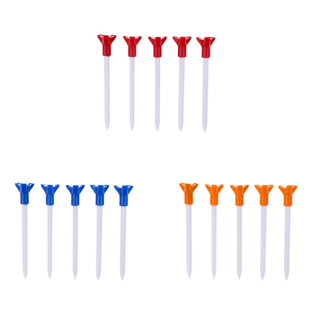 5 Pieces Eco-Friendly & Durable Plastic Golf Tees 83mm/3.3inch