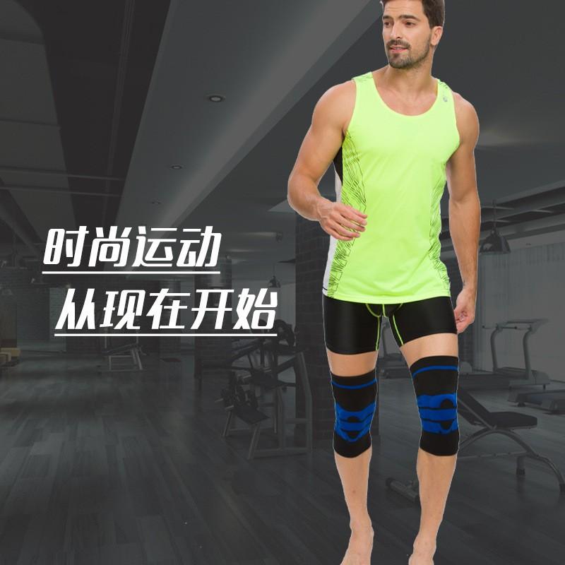 Bó gối xỏ gối silicon 2 lò xo, bảo vệ đầu gối thể thao tập gym,đá bóng BG-7960