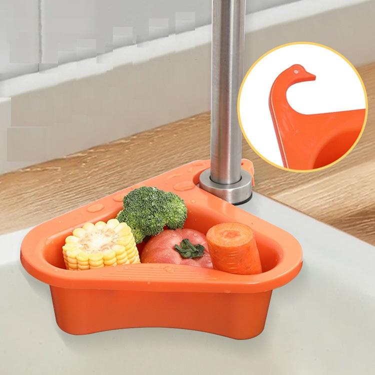 Rổ lọc rác gác bồn rửa chén bát hình con vịt - Khay lọc để giẻ lau hình thiên nga 88302