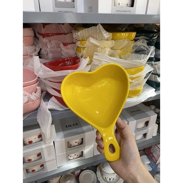 Thố sứ , chảo sứ trái tim kiểu Bắc Âu