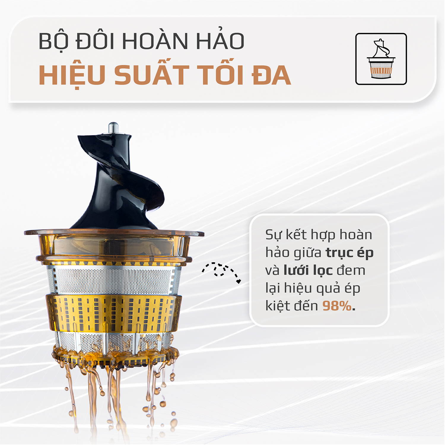 Máy Ép Hoa Quả - Máy Ép Chậm OLIVO SJ200 - Máy Ép Chậm Đa Năng - Ép Kiệt Bã 98% - Tốc Độ Chậm 39 vòng/phút - Dễ Vệ Sinh - Thương Hiệu Mỹ - Hàng Chính Hãng