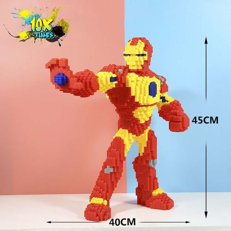 Đồ chơi lego 3d siêu nhân maver iron man người nhện quà tặng sinh nhật bạn trai, đồ decor