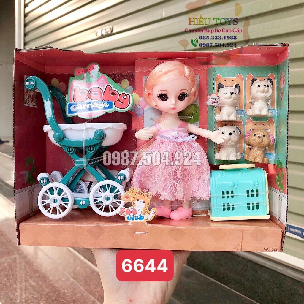 Búp Bê BJD 16cm Có Khớp Kèm Váy Phụ Kiện Đẹp Xinh Xắn Dễ Thương Đồ Chơi Cho Bé Gái