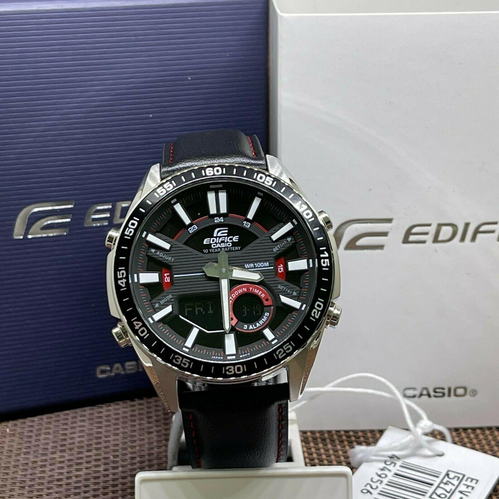 Đồng Hồ Nam Dây Da Casio Edifice EFV-C100L-1AVDF Tuổi Thọ Pin 10 Năm | EFV-C100L-1A