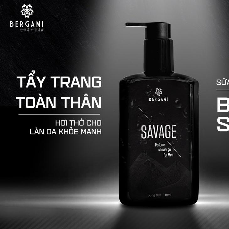 Sữa tắm nam hương nước hoa Bergami Savage