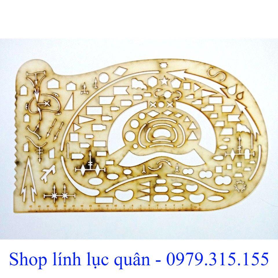 Thước chỉ huy tham mưu mẫu 2 (30x18cm)