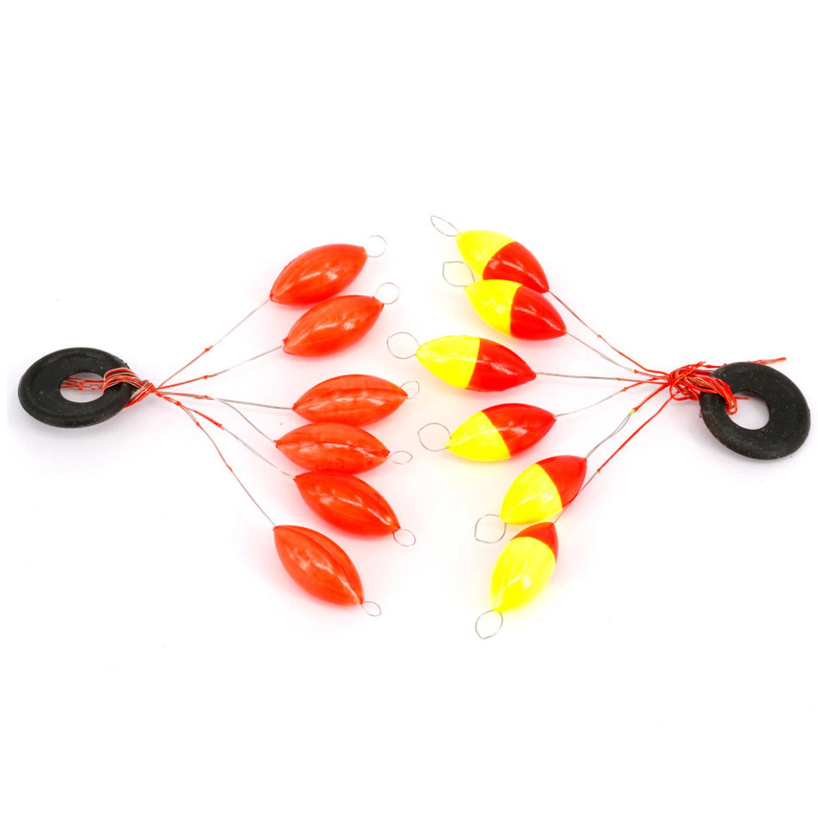 10 Phao câu cá Hình bầu dục Chất liệu xốp mềm, dẻo và nhẹ