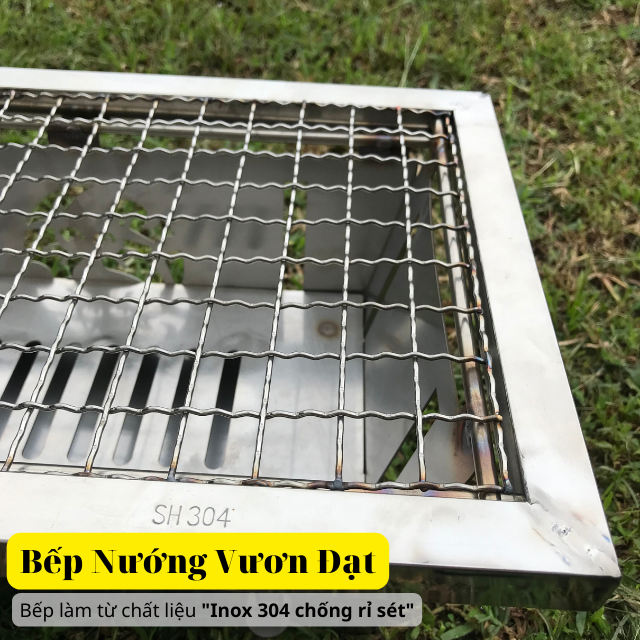 Bếp Nướng Than Hoa Inox 304 | Chuyên dùng để bàn quán ăn