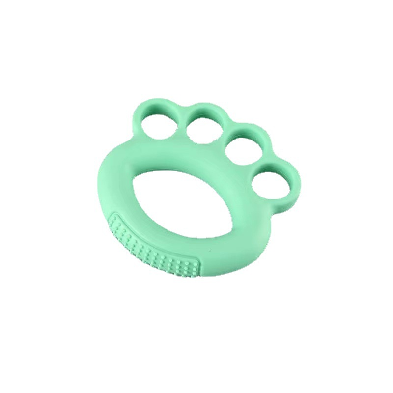 Silicone Finger Grip Phục hồi chức năng Đào tạo Thiết bị tập thể dục dành cho người lớn Trình huấn luyện sức mạnh ngón tay Color: Light Green